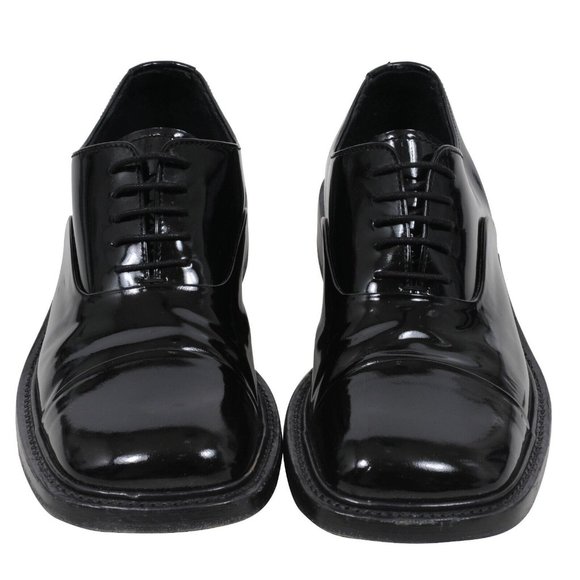 Prada Mens Vintage Dress Shoes US Black Patent Leather